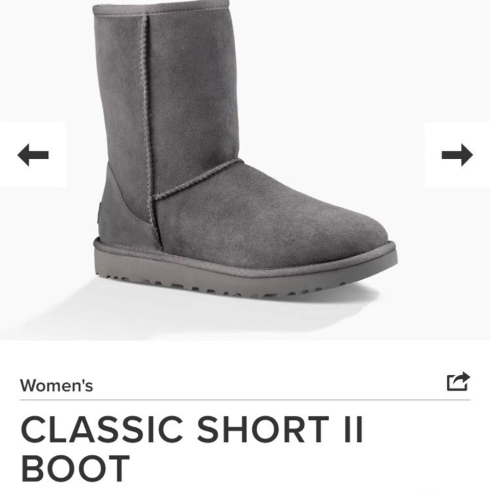 Grey Classic Short Ugg Boot